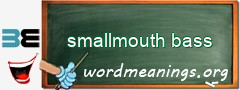 WordMeaning blackboard for smallmouth bass